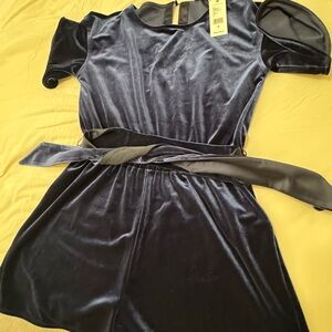 Vineyard Vines Navy Velvet Romper